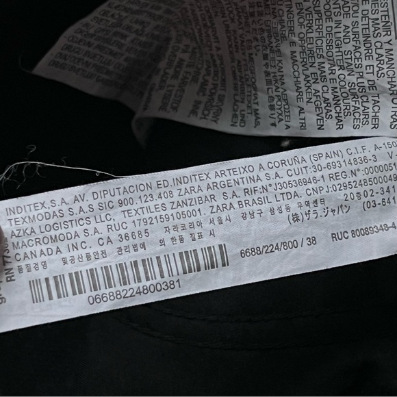 Zara Black High Rise Wide Leg Full Length Jeans Women’s Size 6 - Picture 9 of 12